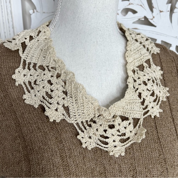 Vintage Tan Crochet Dress - Picture 8 of 9